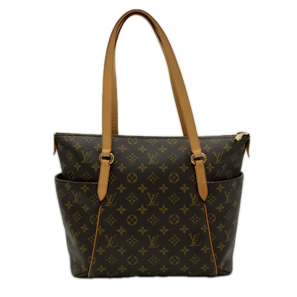 LOUIS VUITTON Monogram Totally MM M56689 Handbag Brown Beige PVC Leather Women's